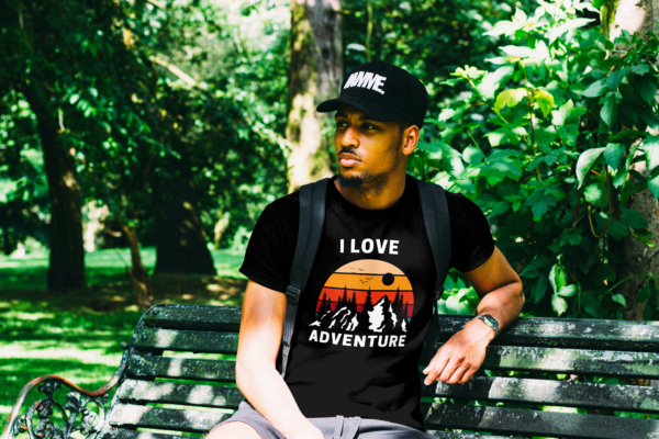 I Love Adventure' Print T-Shirt for Men – Premium Quality Cotton