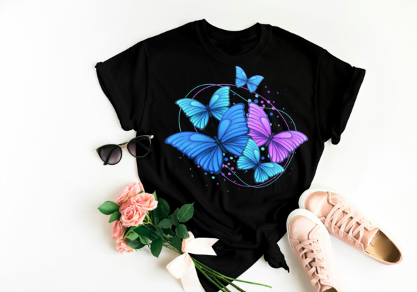 Butterflies Printed T-Shirt for Women – Premium Quality Cotton