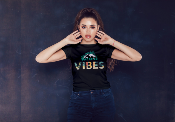 Vacation vibes T-shirt for Women - Premium Quality Cotton